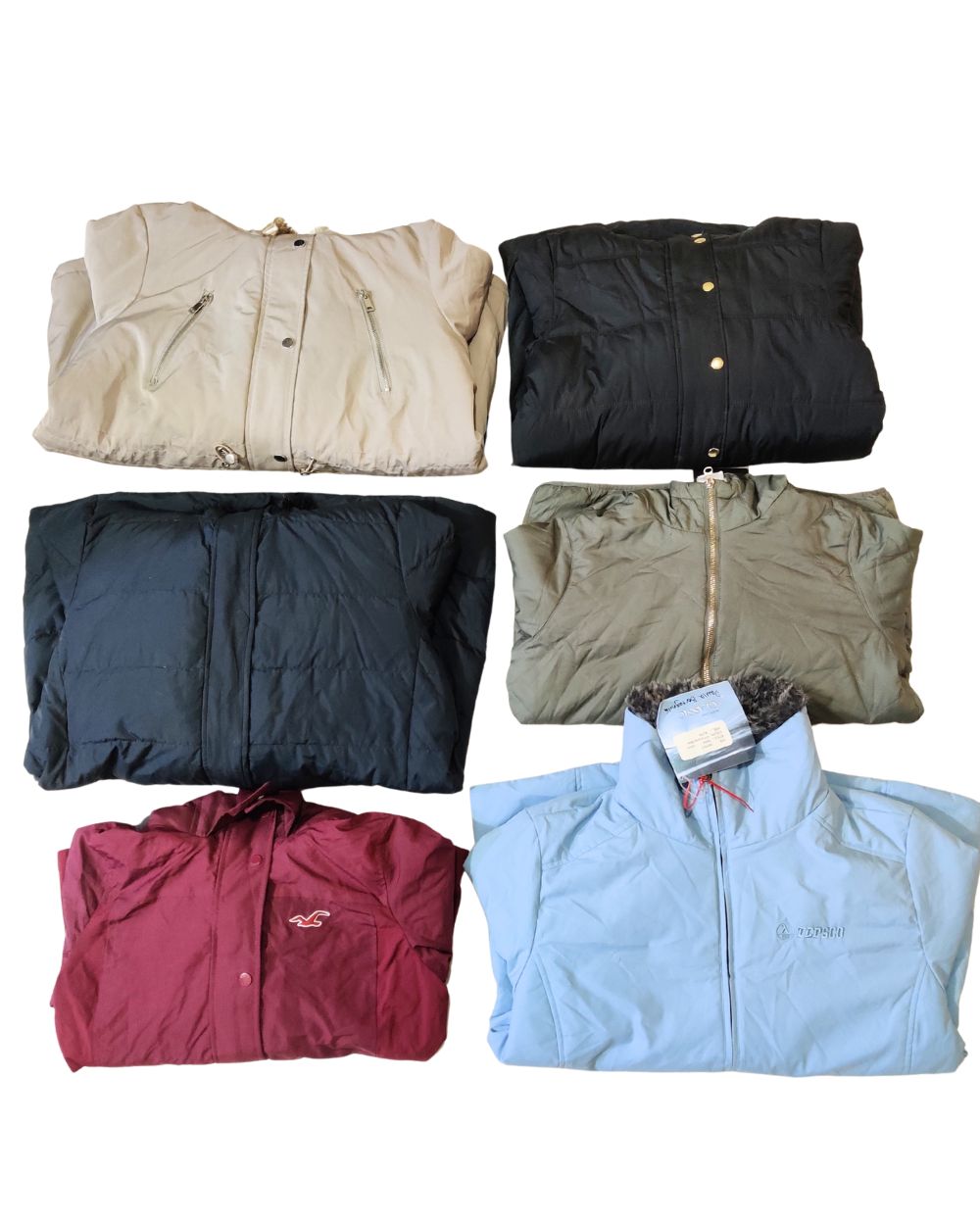 Old Navy, Aeropostale & Hollister – Mixed Brand Vintage Puffer Jackets for Unisex | 8 Pieces | S–XL| Grade A/B