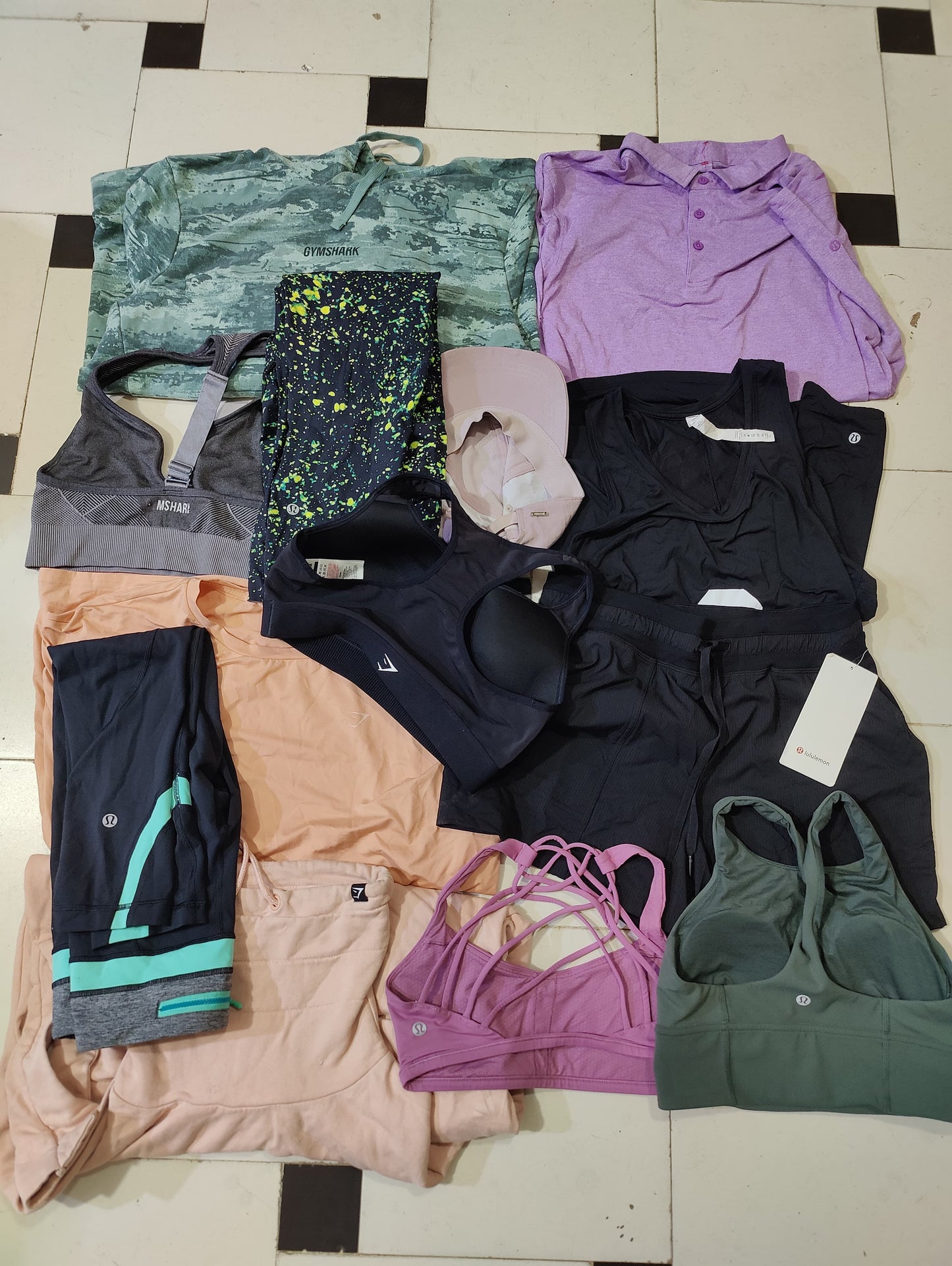 13 Mixed Gymshark & Lululemon Y2K Vintage Bundle – Premium Activewear | Grade A/B (80/20) | Sizes S–XL | Video Previews