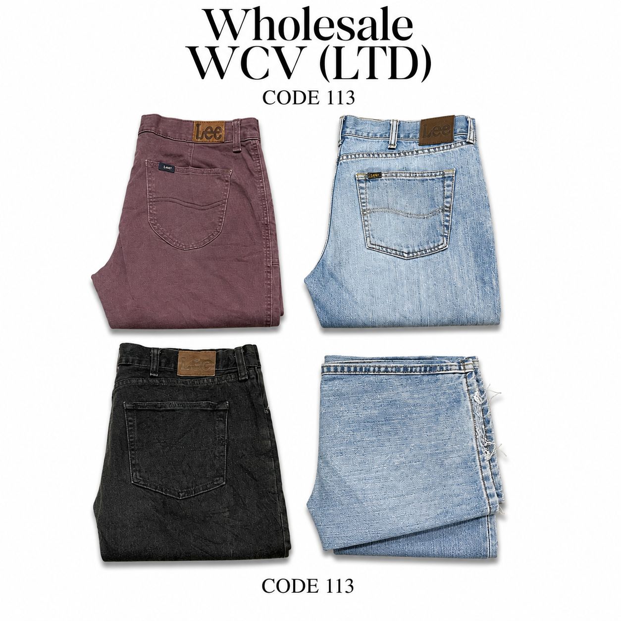 Lee Men Vintage Jeans Mix | 14 Pcs | Sizes 30-38 | A/B Grade