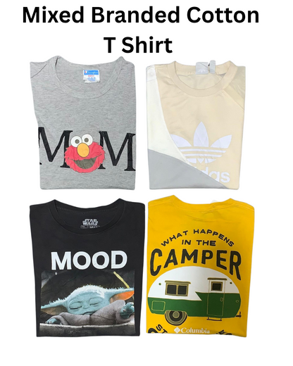 Mixed Branded Cotton Vintage T Shirt | 20, Pcs | Size S to XL | Unisex