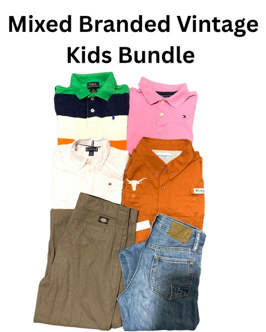 Mixed Branded Vintage Kids Bundle | 30, Pcs | Size 1 to 12 Years | Girls & Boys