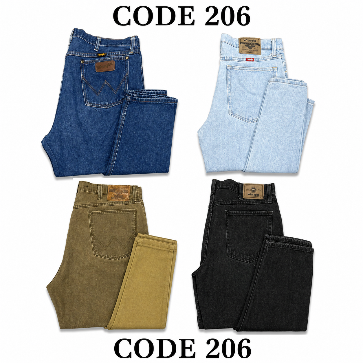 Vintage Wrangler Jeans Mix | 8 Pcs | Men's | Sizes 30-42 | A/B Grade