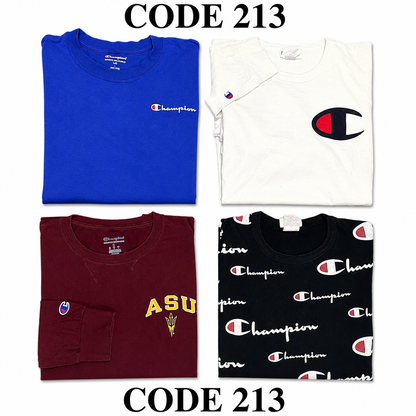 Vintage Champion Cotton T-Shirts Mix | 20 Pcs | Men's | Sizes S-XXL | A/B/C Grade