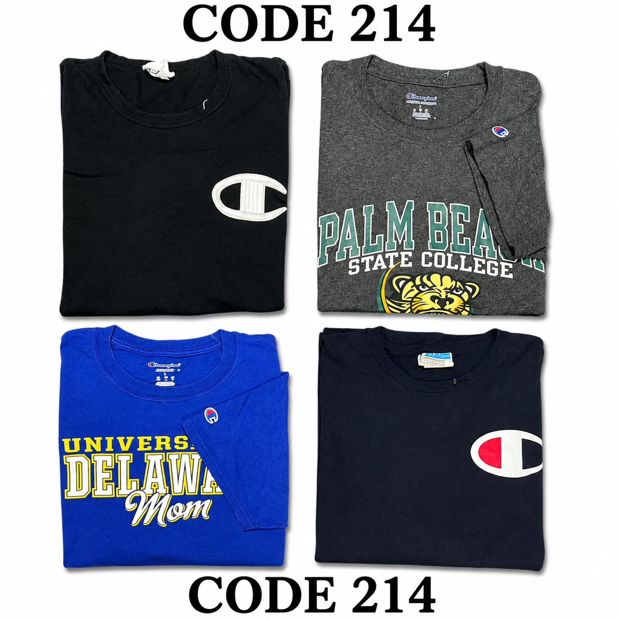 Vintage Champion Cotton T-Shirts Mix | 25 Pcs | Men's | Sizes S-XXL | A/B Grade