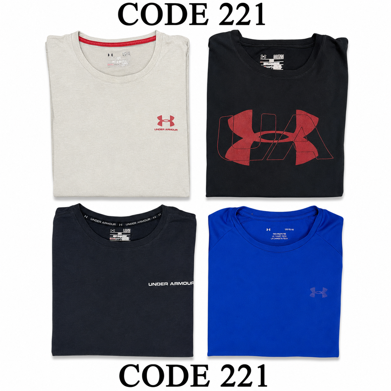 Vintage Under Armour Cotton T-Shirts Mix | 14 Pcs | Men's | Sizes S-XXL | A/B/C Grade