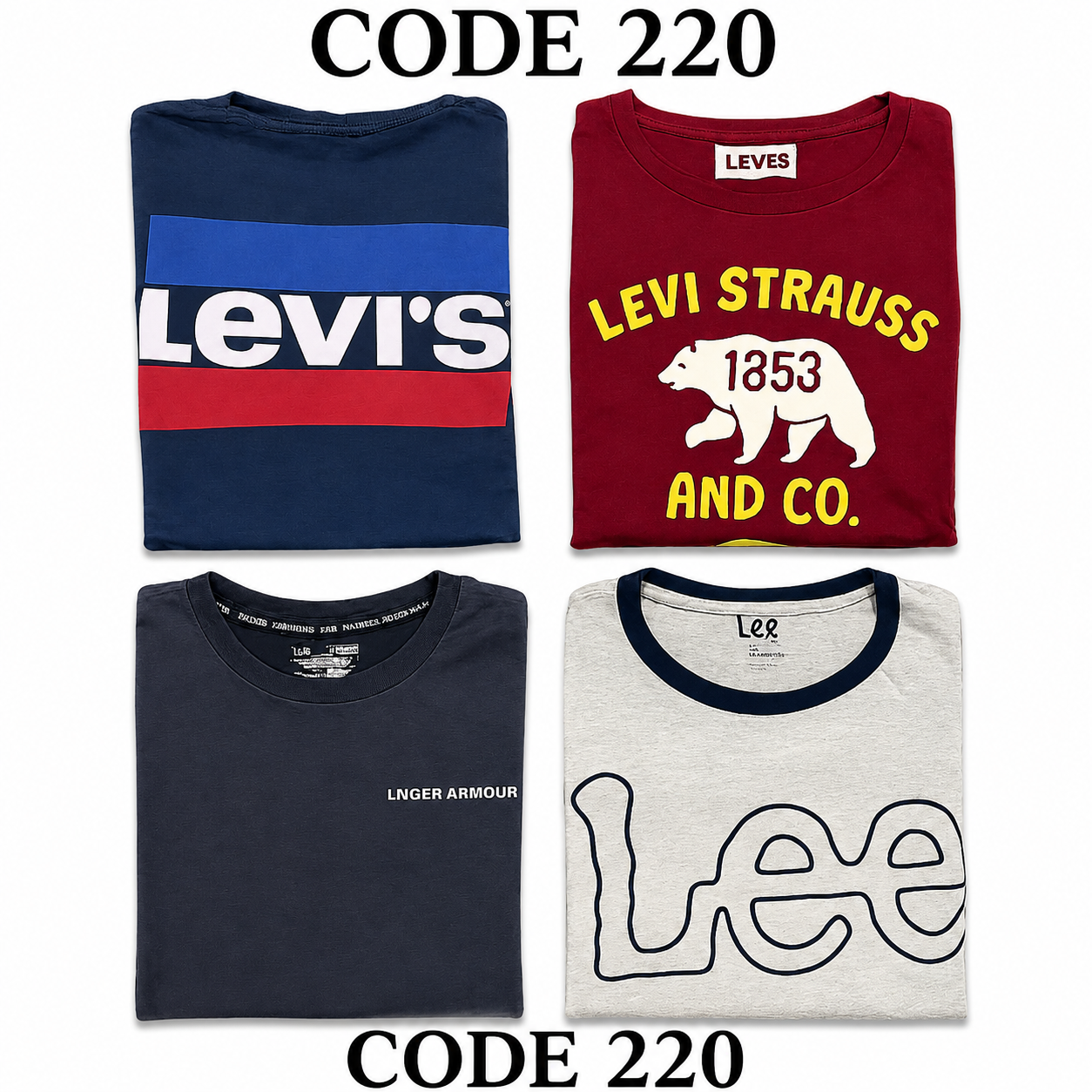 Vintage Levi's Cotton T-Shirts Mix | 16 Pcs | Men's | Sizes S-XL | A/B/C Grade