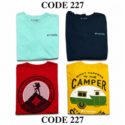 Vintage Columbia Cotton T-Shirts Mix | 6 Pcs | Men's | Sizes M-L | A/B Grade