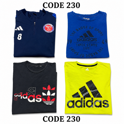 Adidas Vintage Cotton T-Shirts Mix | 18 Pcs | Men's | Sizes S-XXL | A/B Grade