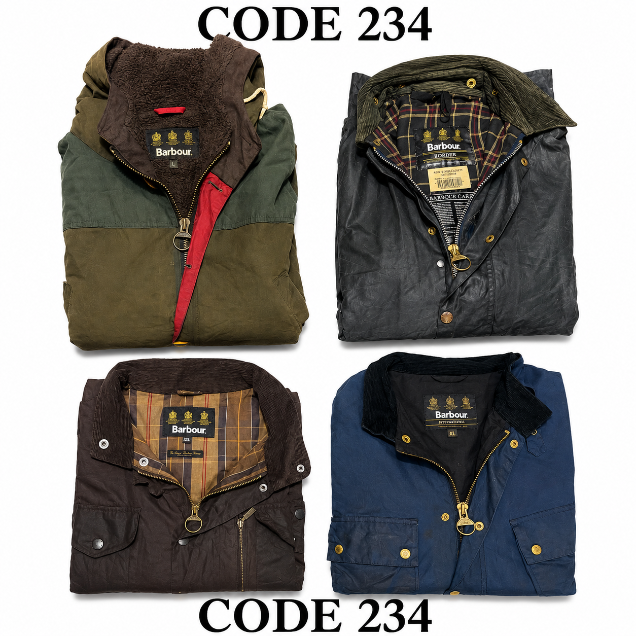 Vintage Barbour Jackets Mix | 5 Pcs | Men's | Sizes L-XXL | A/B Grade