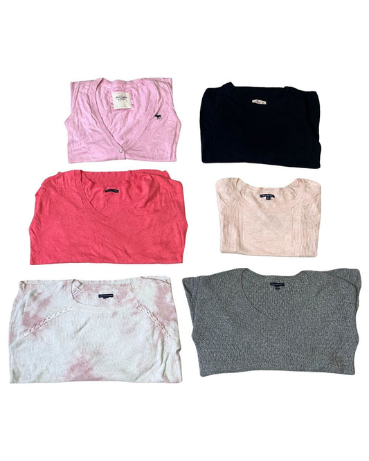 American Eagle, Aeropostale & Hollister – Mixed Brand Y2K Sweater for Women | 10 Pieces | XS–XL| Grade A/B