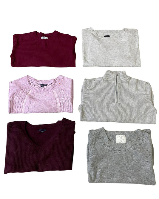 Calvin Klein & Hollister – Mixed Brand Y2K Sweater for Women | 10 Pieces | XS–XL | Grade A/B