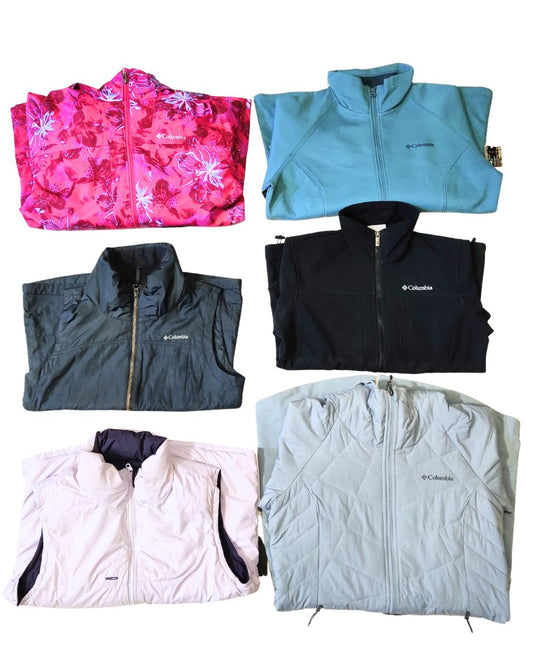 Columbia – Branded Vintage Puffer Jacket for Unisex | 9 Pieces | XS–XL | Grade A/B