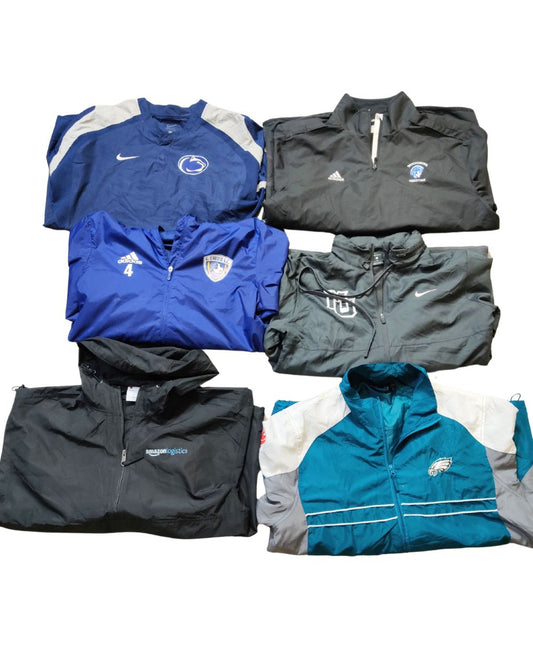 Adidas, Nike & Champion Mixed Brand Windbreakers – 7 Piece Wholesale Bundle | Grade A/B/ (70/30/) | Sizes S–XL | Video Included