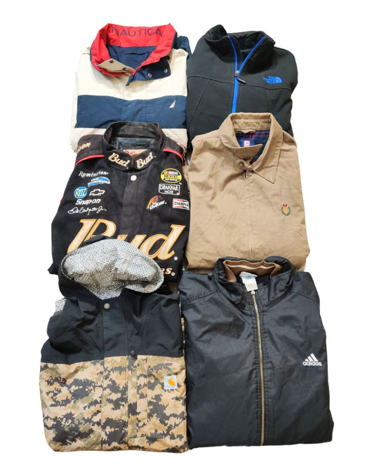 Mixed Brand Vintage Jackets – 16 Piece Branded Wholesale Bundle | Grade A/B/C (75/15/10) | Sizes S–XL | Video Included