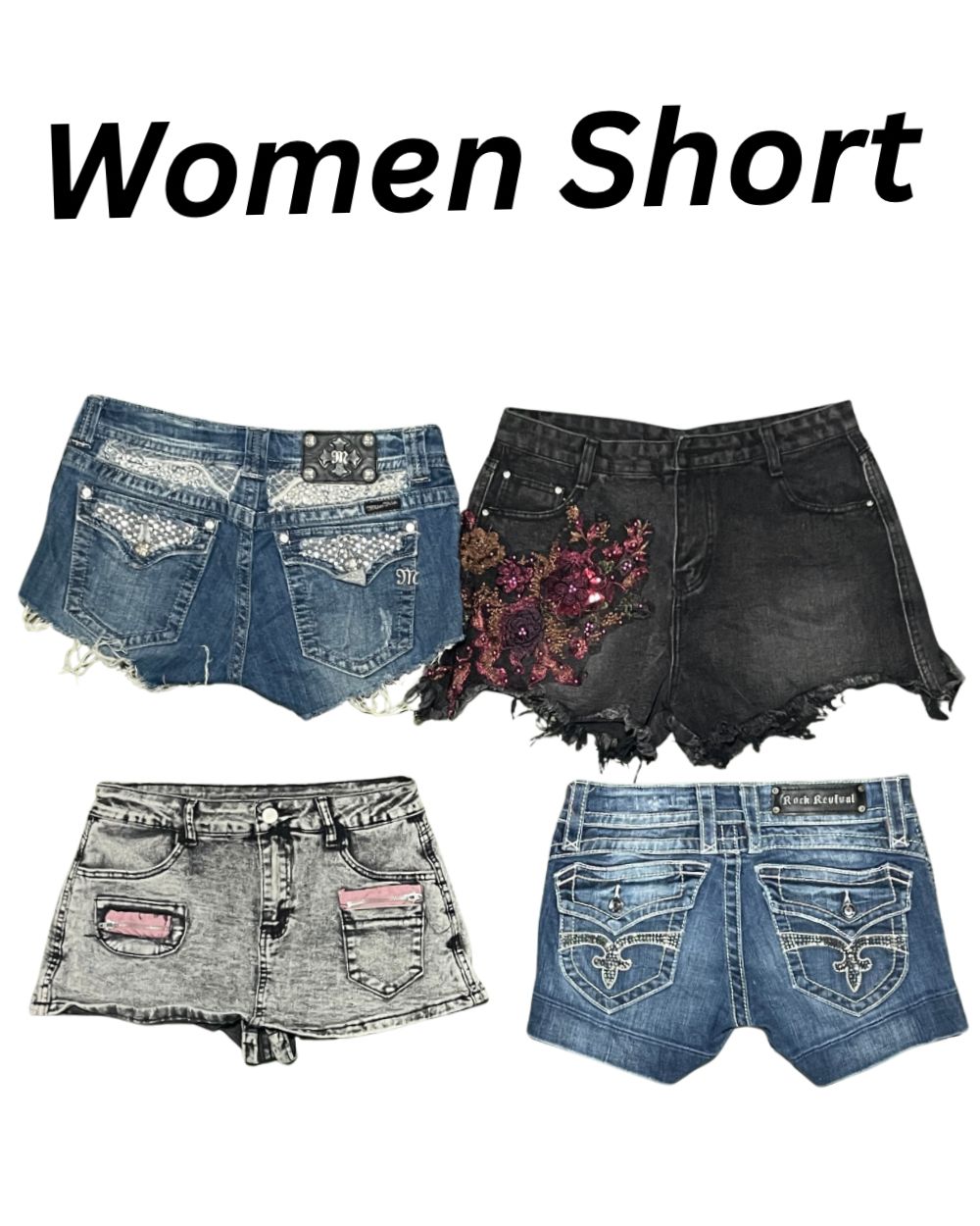 Women’s Shorts – Miss Me, Levi’s, Rock Revival & More | 26 Pieces | Sizes 26–42 |