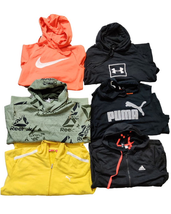 Handpicked Under Armour, Nike, Adidas & Mixed Brand Zipper Hoodies & Sweatshirts – 10 Piece Wholesale Bundle | Grade A/B | Sizes S–XL | £60 | Video Included