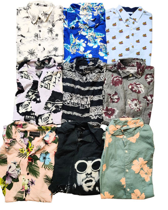 Mixed Brand Vintage Hawaiian Shirts – 20 Piece Branded Wholesale Bundle | Grade A/B (80/20) | Sizes S–XL | £140 | Video Included