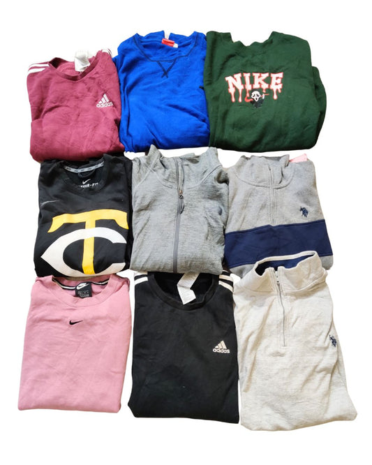 Mixed Brand Modern Sweatshirts – 14 Pieces Branded Wholesale Bundle | Grade A/B (80/20) | Sizes S–XL | Video Included