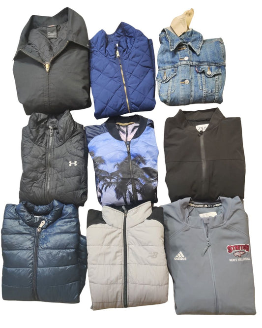 Mixed Brand Modern Jackets – 10 Piece Branded Wholesale Bundle | Grade A/B (80/20) | Sizes S–XL | Video Included