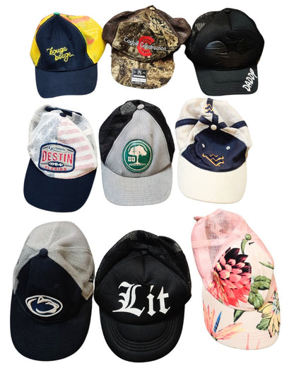 20 Mixed Brand Vintage Hawaii Caps – Tropical Unisex Bundle | Grade A/B/C (75/15/10) | £120 | Adjustable S–XL | Video Included