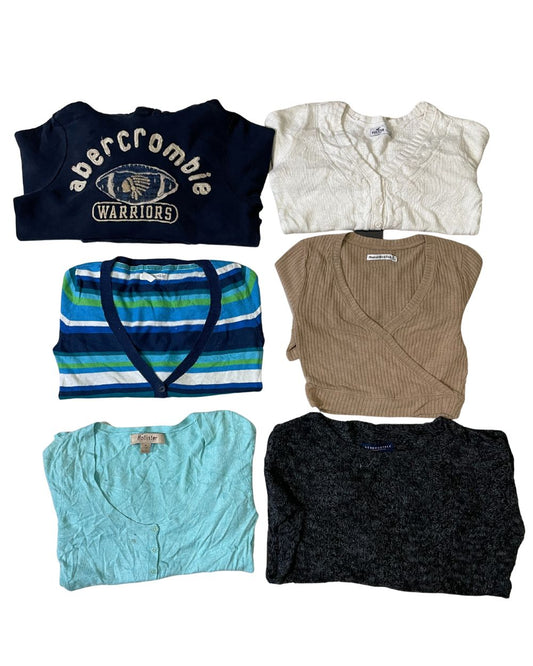 Calvin Klein, Abercrombie & American Eagle Hollister – 20 Mixed Brand Y2K Women’s Tops| Sizes S–L