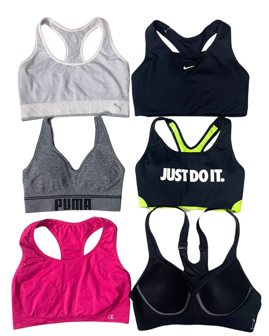 Nike, Adidas, Calvin Klein & Puma – Mixed Brand Sport Bras | 20 Pieces | XS–XL | £100 | Grade A/B