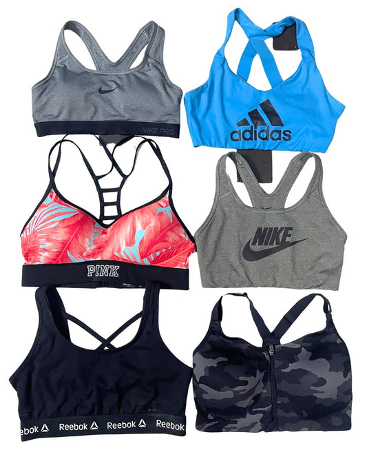 Nike, Adidas, Pink & Puma – Mixed Brand Sport Bras | 20 Pieces | XS–XL | Grade A/B
