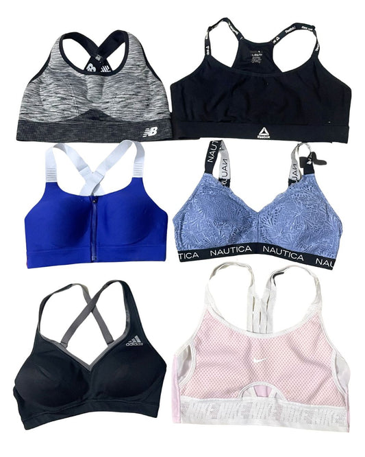 Nike, Adidas, Polo U.S. Assn & Puma – Mixed Brand Sport Bras | 20 Pieces | XS–XL | £100 | Grade A/B