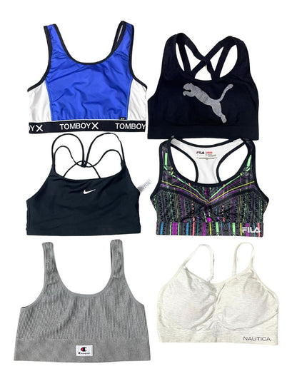 Calvin Klein, Reebok, Champion & Puma – Mixed Brand Sport Bras | 20 Pieces | XS–XL  | Grade A/B