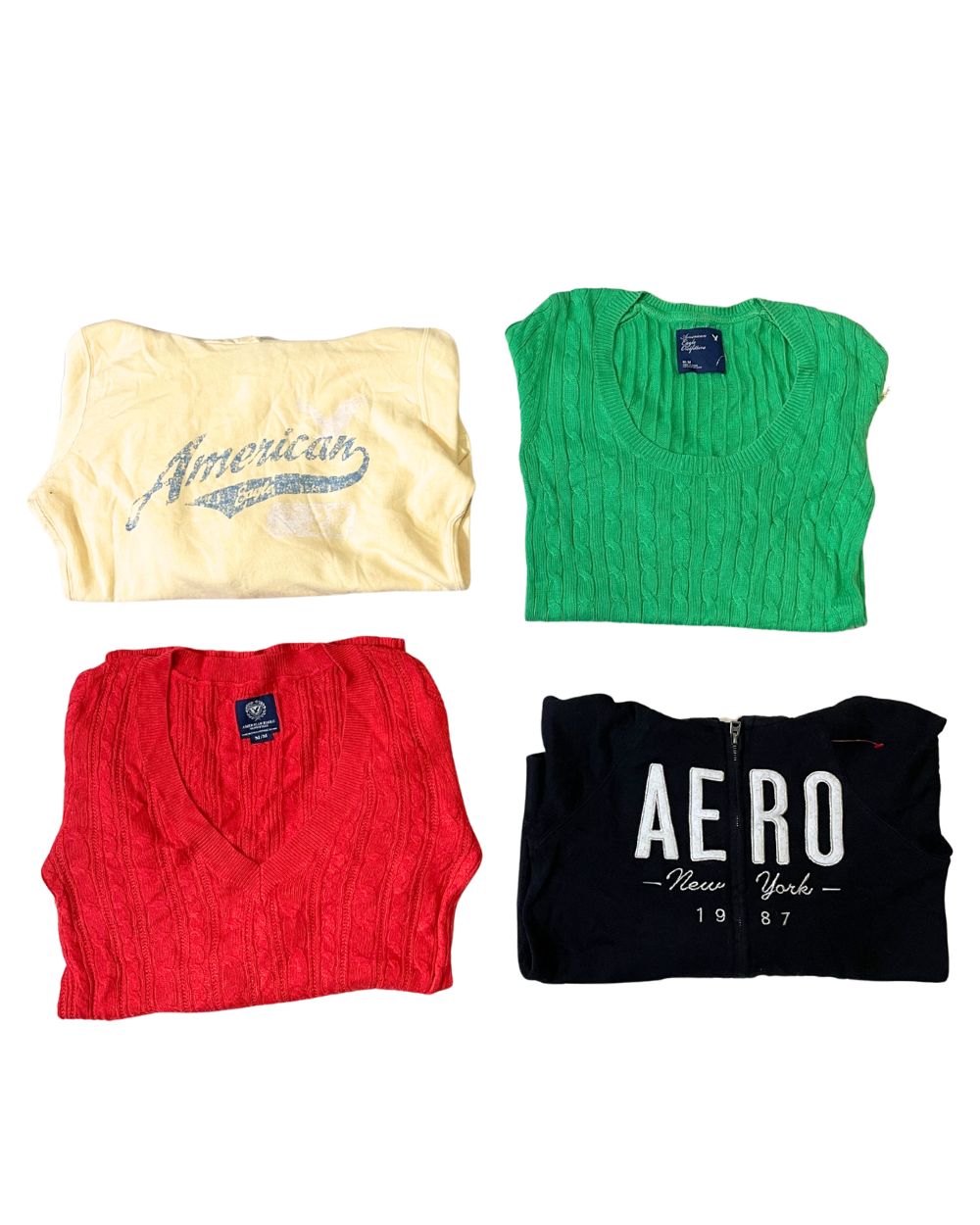 American Eagle & Aeropostale – Mixed Brand Y2K Sweaters for Women | 10 Pieces | XS–L | Grade A/B