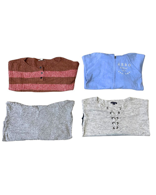 American Eagle & Hollister – Mixed Brand Y2K Sweaters for Women | 10 Pieces | XS–L | £50 | Grade A/B