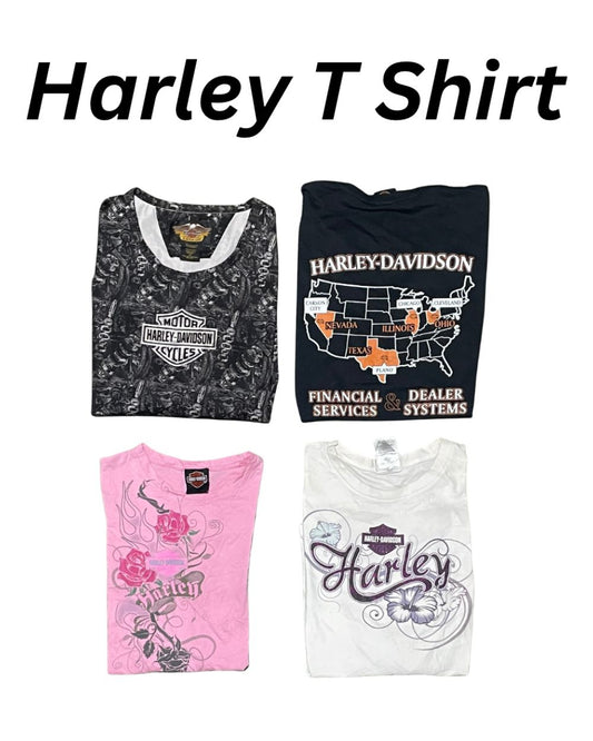 Harley Printed T-Shirts for Women | 6 Pieces | Sizes M–XL |