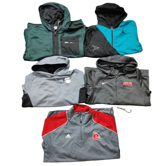 Handpicked Adidas & Mixed Brand Zipper Hoodies – 10 Piece Wholesale Bundle | Grade A/B | Sizes S–XL | Video Included