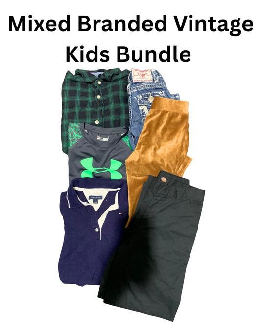 Mixed Branded Vintage Kids Bundle  | 30, Pcs | Size 1 to 12 Years | Girls & Boys