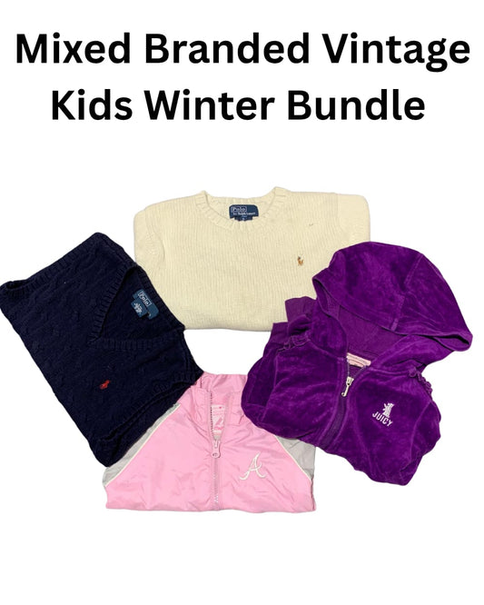 Mixed Branded Vintage Kids Winter Bundle  | 32, Pcs | Size 1 to 12 Years | Girls & Boys