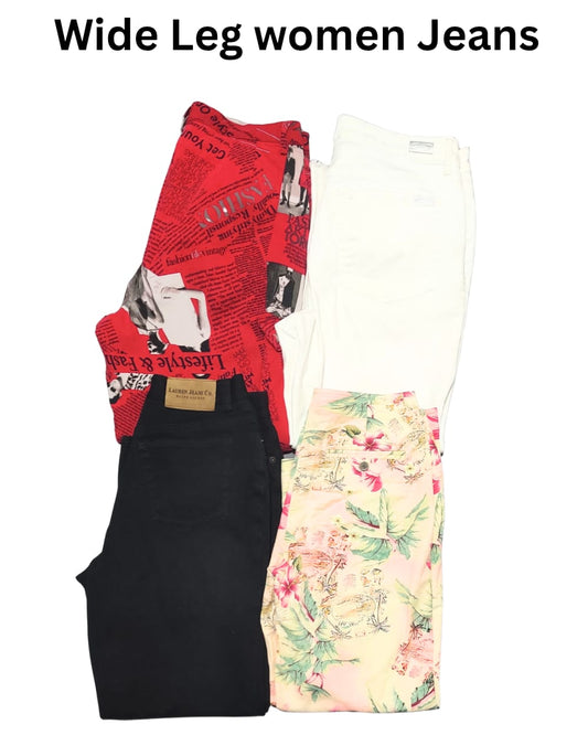 Wide Leg Women Jeans | 15, Pcs | Size 28 to 38 | Women