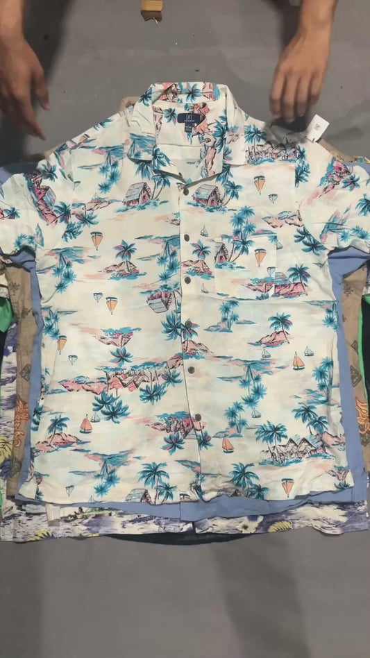 Hawaiian Shirt Vintage | 22, Pcs | Size S to XXL | Menswear