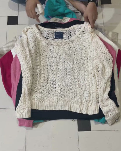 American Eagle & Aeropostale – Mixed Brand Y2K Sweater for Women | 10 Pieces | XS–XL | Grade A/B